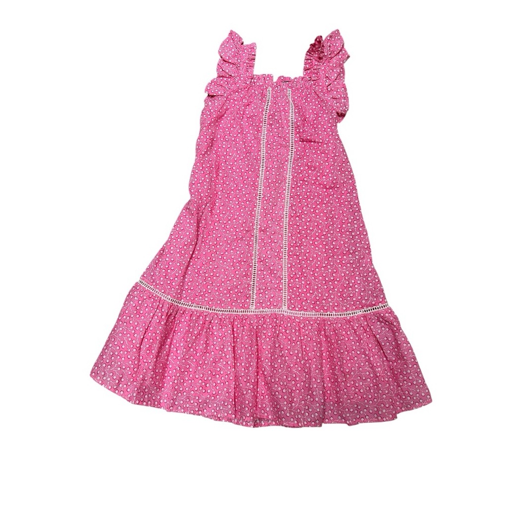 French Connection Girl's Pink Ruffle Summer Dress Size 10/12 - Picture 3 of 7